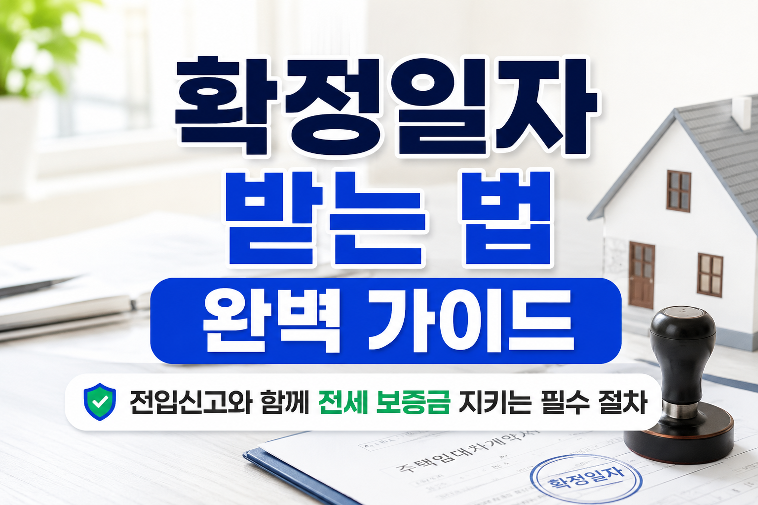 확정일자 받는 법 완벽 가이드 | 전입신고와 함께 전세 보증금 지키는 필수 절차