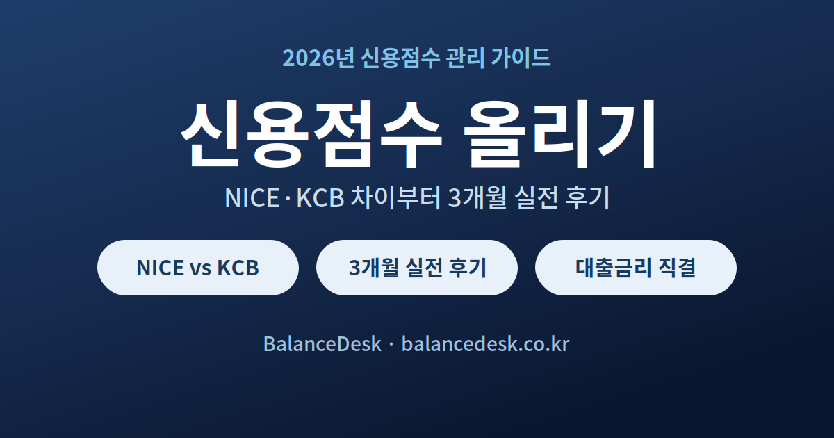 신용점수 올리는 법