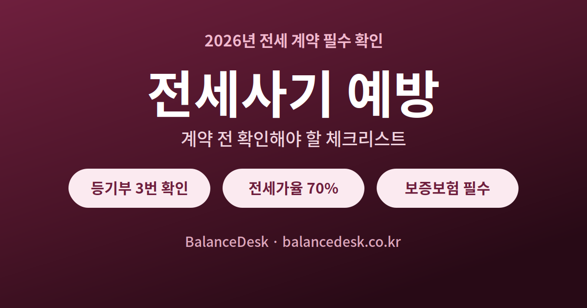 전세사기 예방