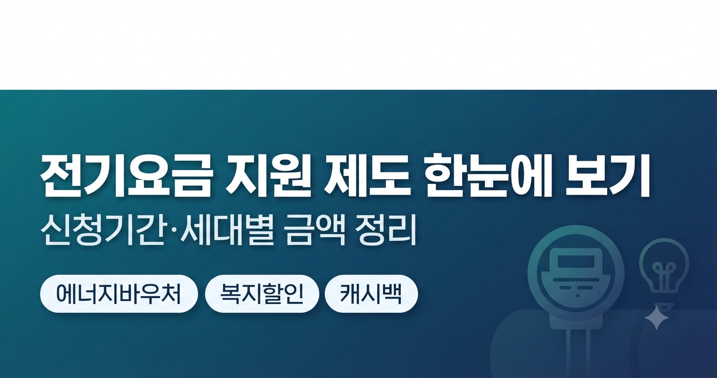 전기요금 지원 제도 한눈에 보기